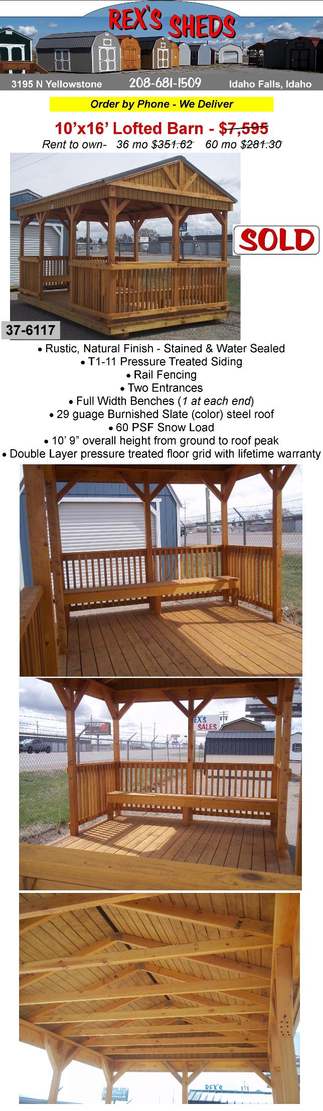 10x16_cabana_by_old_hickory_has_an_entrance_on_each_side_with_railing_all_around_built_in_benches_pressure_treated_siding_burnished_slate_steel_roof