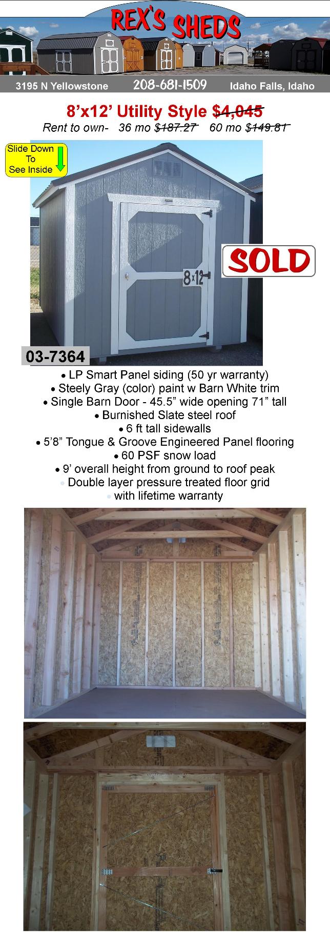 utility_style_shed_with_single_barn_door_steely_gray_color_paint_barn_white_trim_burnished_slate_color_steel_roof