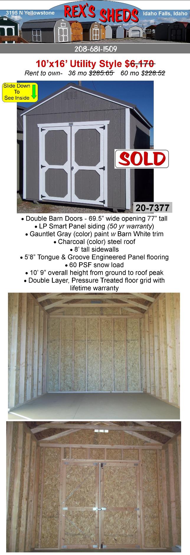 rustic_red_color_utility_shed_with_barn_white_trim_double_barn_doors_and_charcoal_color_steel_roof