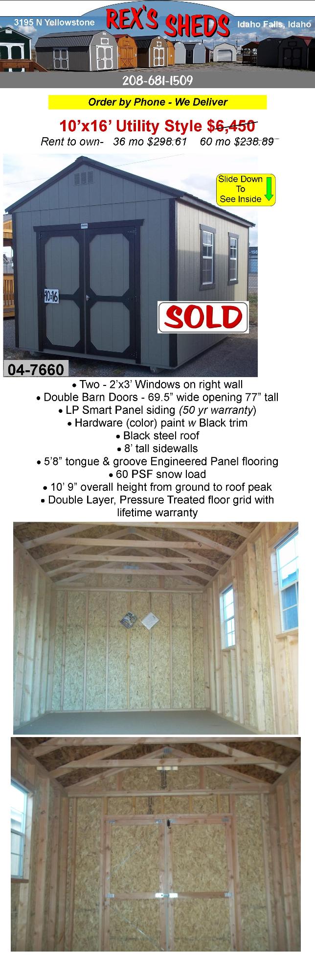 10x16_utility_style_shed_with_double_barn_doors_hardware_color_paint_with_black_trim_black_steel_roof