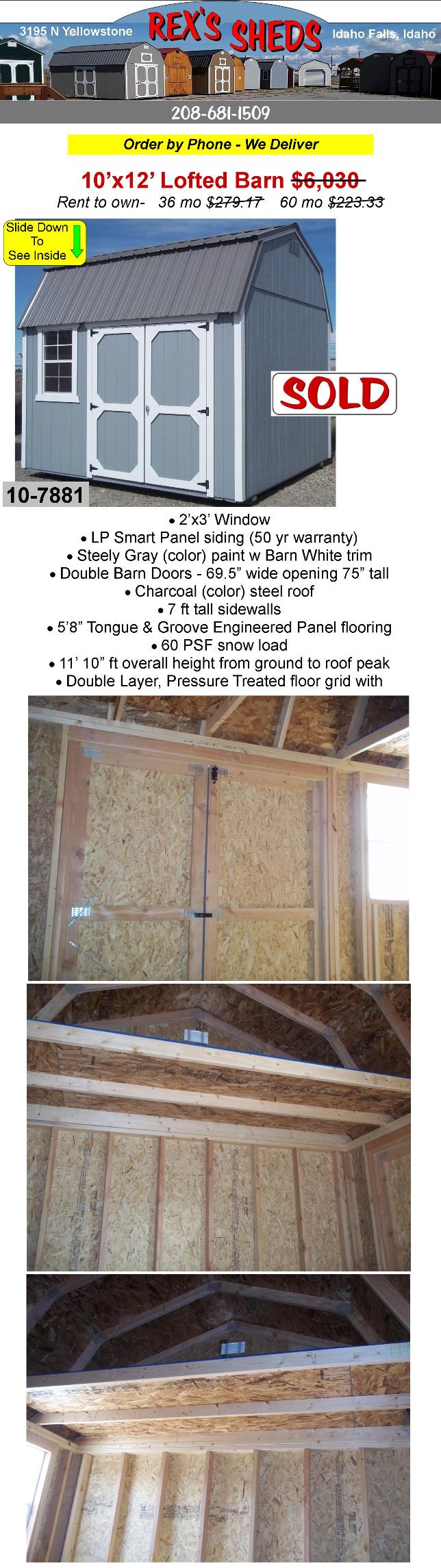 steely_gray_color_barn_shed_with_barn_white_trim_and_double_barn_doors_a_window_and_an_overhead_loft_at_each_end_a_charcoal_color_steel_roof