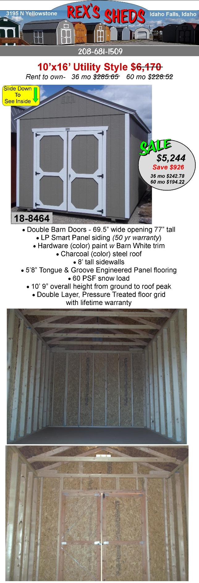 hardwarre_color_utility_shed_with_barn_white_trim_double_barn_doors_and_charcoal_color_steel_roof