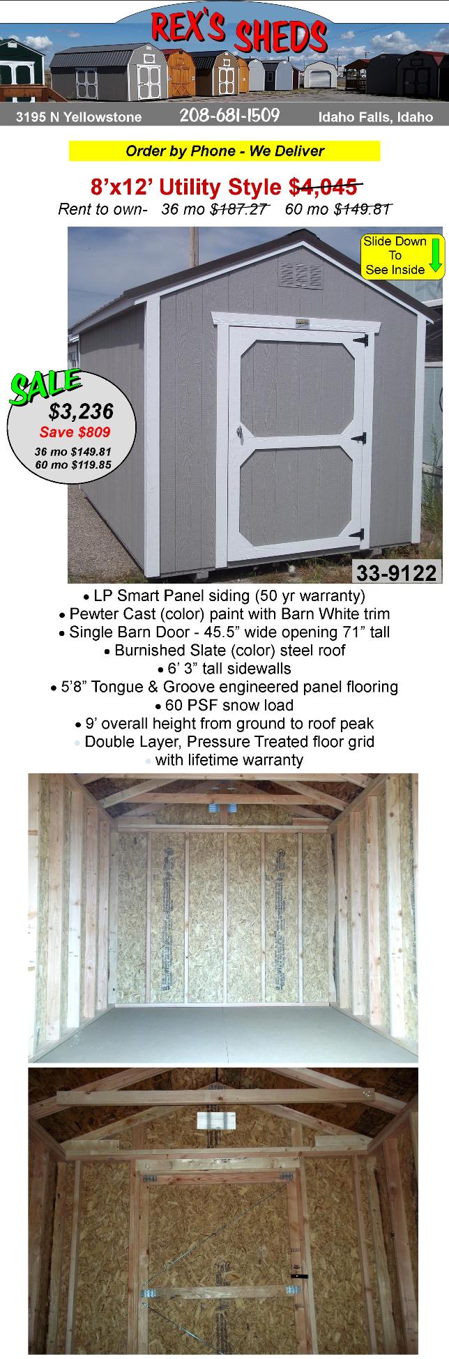 shed_with_pewter_cast_color_walls_barn_white_trim_has_single_barn_door_and_burnished_slate_color_steel_roof