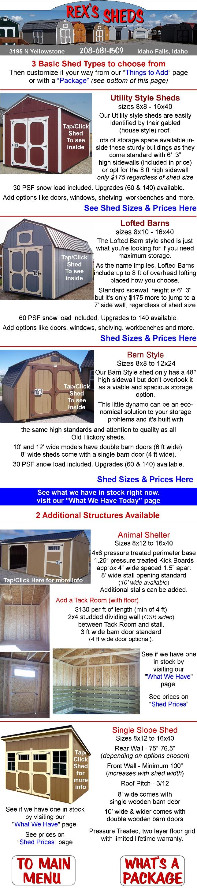 image_and_details_of_all_shed_types_and_styles_available_at_rexs_sheds_idaho_falls