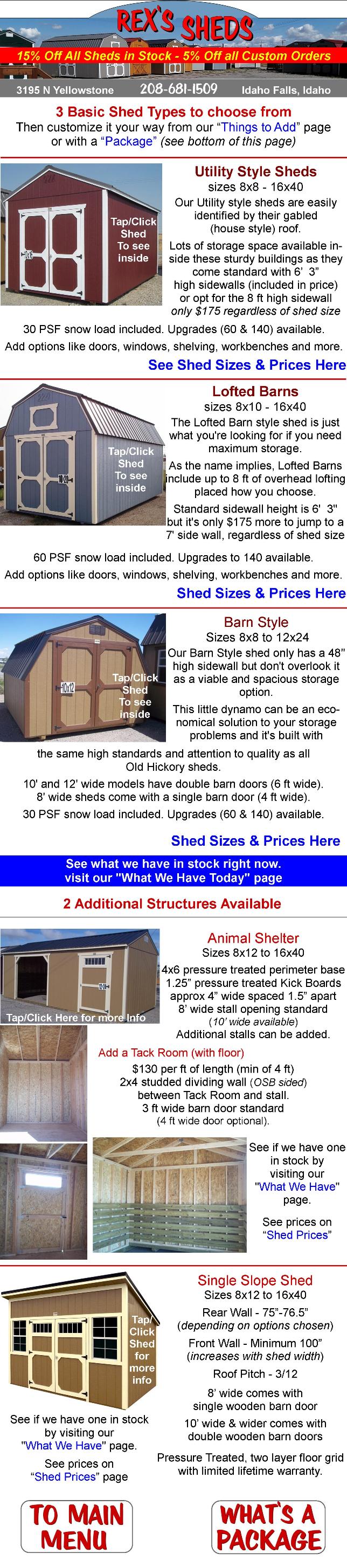 image_and_details_of_all_shed_types_and_styles_available_at_rexs_sheds_idaho_falls